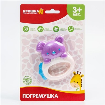 Погремушка «Собачка» с эластичными элементами, виды и цвет МИКС