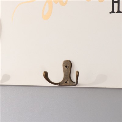 Настенные крючки декоративные «Дом, милый дом. Сердце», дерево, с золотом, 30×15 см