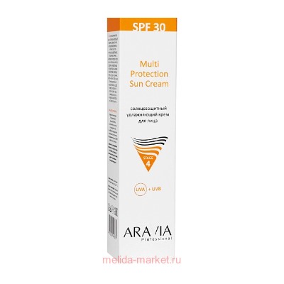 ARAVIA Proffessional Солнцезащитный Крем для лица Multi Protection Sun Cream SPF 30 100 мл 6341