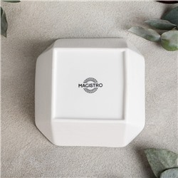 Салатник Magistro «Квадрат Бланш», 380 мл, 12.5 см, фарфор, белый