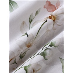 Комплект постельного белья Этель 1.5 сп Flower time 143×215 см,150×214 см, 50×70 см-2 шт., поплин 125 г/м², хлопок 100%