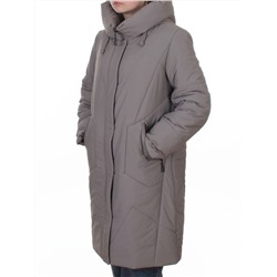 A618 GRAY/BEIGE Пальто зимнее женское (верблюжья шерсть, 120 гр. холлофайбер)