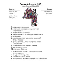 Комплект зимний для девочки: куртка, брюки