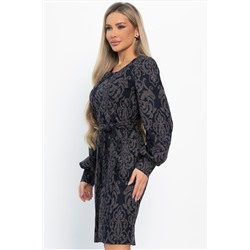 Платье Шарли (черно-коричневое) П14861-18М