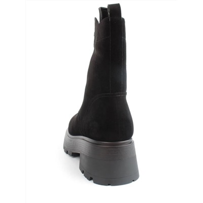 04-M2-1376 BLACK Ботинки зимние женские (натуральная замша, натуральный мех)