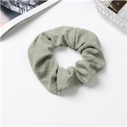 Резинка для волос «Орбита», классик текстура клетка, 10 см, зелёная