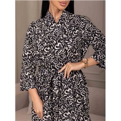 Женский халат мод.1874/7 / Черный