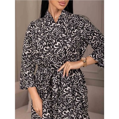 Женский халат мод.1874/7 / Черный