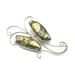 Брошь пирит 70*38мм