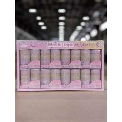 Набор декоративного скотча 10 шт. "Night magic", pink, шоу-бокс 8 шт.