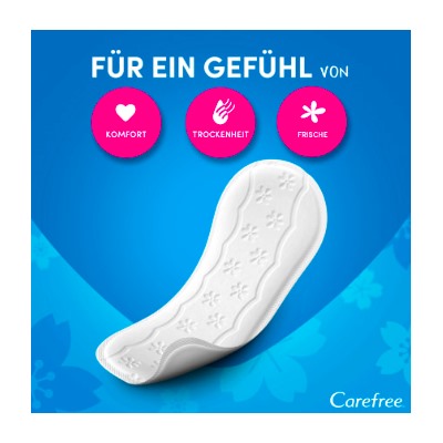 Carefree Slipeinlage Cotton Feel Flexiform ohne Duft 56 St, Карефри Ежедневные прокладки с хлопком Флексиформ 56шт, 5 упаковок (280 шт)