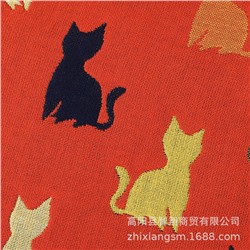 Zhiyang towel four -layer blooming colorful cat gauze cotton cotton noodle tissue soft water absorption face towel factory price wholesale