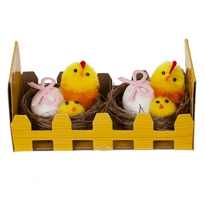 GAEM Набор из 2-х изделий декоративных "Гнездо пасхальное" (5,5*4), L11 W6 H6 см