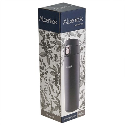 Термокружка вакуумная 480 мл ALPENKOK AK-04819A черная