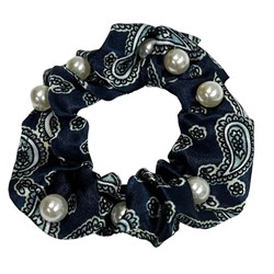 Резинка объемная шелковая с жемчугом ⌀ 9,5 см Р19 тип 5