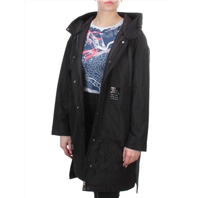 2190 BLACK Куртка демисезонная женская Parten (50 гр. синтепон)