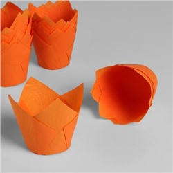 Форма для выпечки Тюльпан TULIP 160*50 цвет оранжевый 1уп/10шт