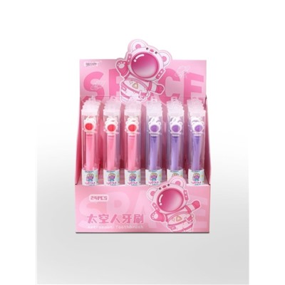 Зубная щётка для взрослых iLikeGift "Cosmonaut smile" (21 см), шоу-бокс 24 шт.