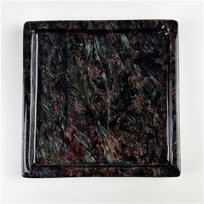 Радуга Самоцветов Блюдо из Арфведсонита (Нуумит)