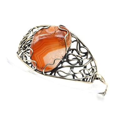 Браслет из сардоникса, 17,5 см