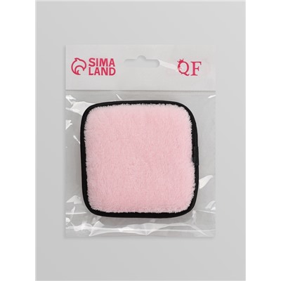 Спонж для умывания, с подвесом, 10.5×1.5 см, розовый