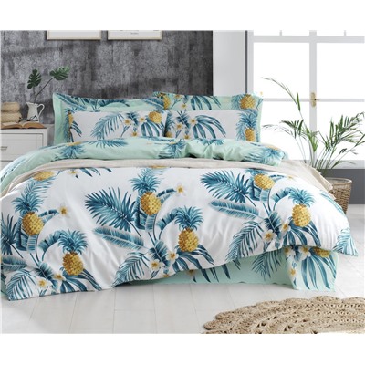 2 сп. Евро Комплект Постельного Белья CustomAnanas  Beyaz