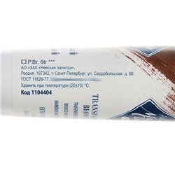 Краска масляная в тубе 46 мл, ЗХК "Мастер-класс", рарс тёмно-коричневый прозрачный, 1104404