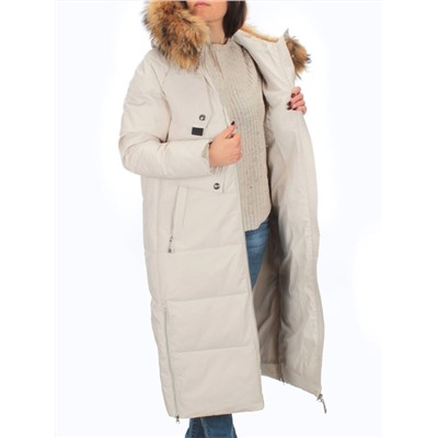 H23-631 LT. BEIGE Пальто зимнее женское (200 гр. тинсулейт)