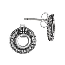 Серьги 'Трек' с фианитами ТДС.562ФТ0N