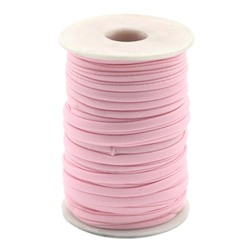 Шнур для плетения нейлоновый 5*2мм цв.розовый.