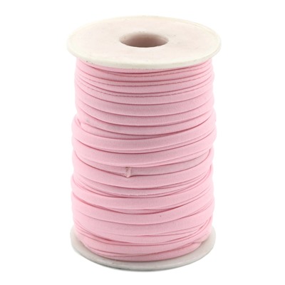 Шнур для плетения нейлоновый 5*2мм цв.розовый.