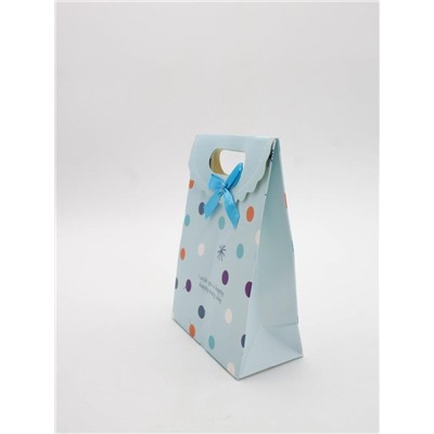 Пакет подарочный (XS) "Colorful dots", blue (12x6x16)
