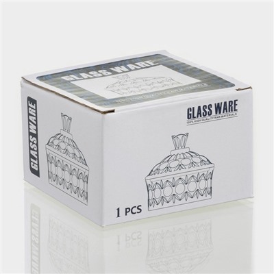 Сахарница «Круги», 250 мл, 10.5×10.5 см, с крышкой, стекло