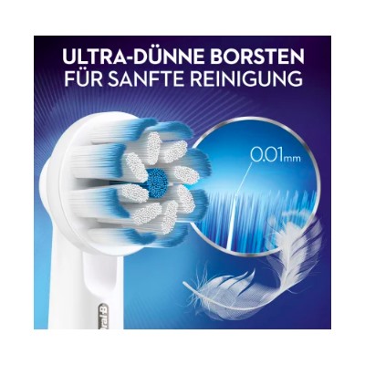 Oral-B Aufsteckbürsten Sensitive Clean Clean&Care, 3 St, Орал Би Насадки для электрической зубной щётки. Очищение для чувствительных зубов, 3 шт