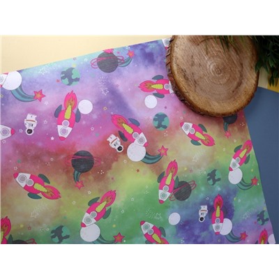 Упаковочная бумага «Rocket», purple (50*70 см)