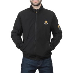 EM25057 BLACK Куртка-бомбер мужская демисезонная (100 гр. синтепон)