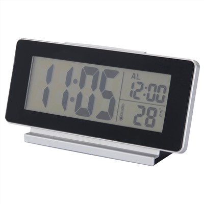 FILMIS, Uhr/Thermometer/Wecker, schwarz,, 16.5x9 cm