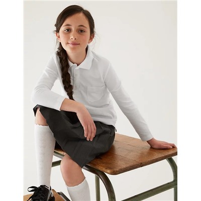 2pk Unisex Easy Dressing School Polo Shirts