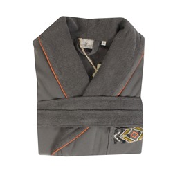 Халат Велюровый Мужской (XXL) Pamira Antrasit Bay XXlarge Bornoz- EcoCotton
