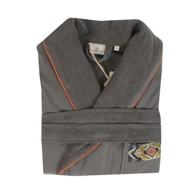 Халат Велюровый Мужской (XXL) Pamira Antrasit Bay XXlarge Bornoz- EcoCotton