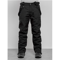 Полукомбинезон утепленный мужской зимний горнолыжный черного цвета 7503Ch