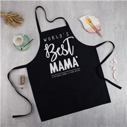 Фартук Этель BEST МАМА 70×60 см, 100% хлопок, саржа 190 г/м²