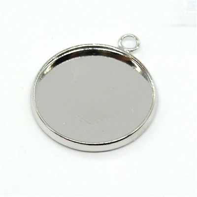 Основа для кулона 20мм серебристый