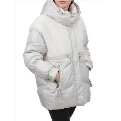 350-X28 LT. BEIGE Куртка зимняя женская (200 гр. холлофайбер)