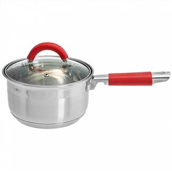 Ковш 2,1 л, 16×9,5 см, из нержавеющей стали со стеклянной крышкой WEBBER BE-345/2