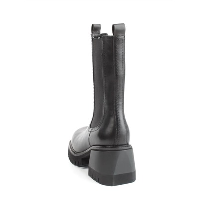 01-GZ6115-X81 BLACK Ботильоны демисезонные женские (натуральная кожа, байка)