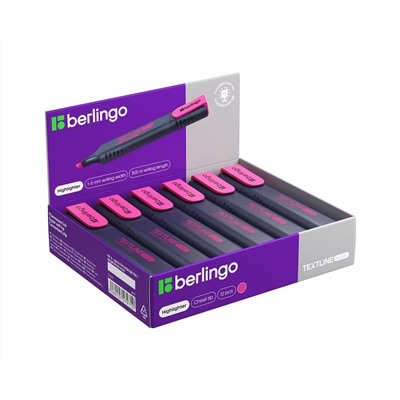 Текстовыделитель Berlingo "Textline HL500" розовый, 1-5мм