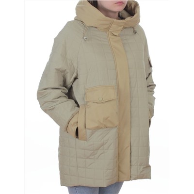 9608 LT. GREEN (OLIVE) Куртка стеганная демисезонная женская (100 гр. синтепон)