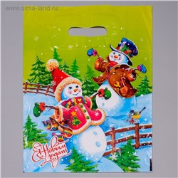 Пакет "Веселье", полиэтиленовый с вырубной ручкой, 38 х 39 см, 30 мкм