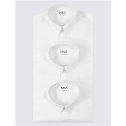3pk Boys' Slim Fit Easy Iron School Shirts (2-16 Yrs)
